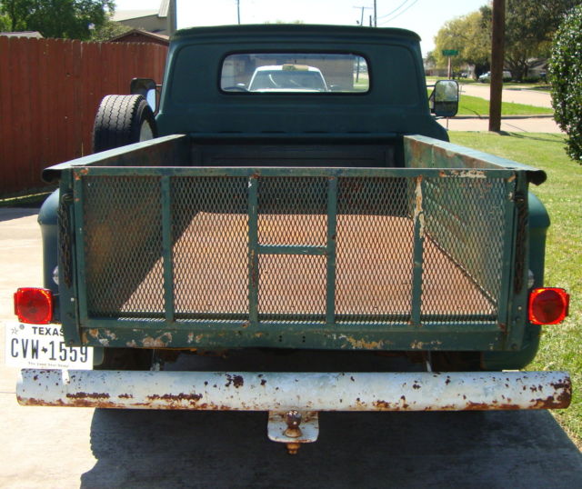 1966 CHEVROLET Chevy C20 STEPSIDE Green Pickup TRUCK Manual Stick